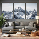 Snowy Mountain Range Canvas Print, Alpine Peaks Landscape by MyGreatCanvas | Canvas Wall Art Prints | Photo Prints & Wall Decor