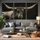Vintage Texas Longhorn Bull Wall Art Canvas Print, Cow by MyGreatCanvas | Canvas Wall Art Prints | Photo Prints & Wall Decor