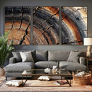 Abstract Tree Ring Wall Art Print – Natural Rustic Wood by MyGreatCanvas | Canvas Wall Art Prints | Photo Prints & Wall Decor
