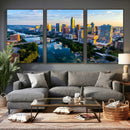 Austin Skyline Wall Art Canvas Print, Austin Downtown Night by MyGreatCanvas | Canvas Wall Art Prints | Photo Prints & Wall Decor