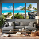 Barbados Beach Wall Art Canvas Print, Palm Tree Ocean by MyGreatCanvas | Canvas Wall Art Prints | Photo Prints & Wall Decor