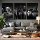 Boston Wall Art Canvas Print, Boston City Downtown Night by MyGreatCanvas | Canvas Wall Art Prints | Photo Prints & Wall Decor