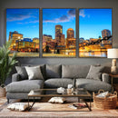 Boston Wall Art Canvas Print, Boston City Downtown Night by MyGreatCanvas | Canvas Wall Art Prints | Photo Prints & Wall Decor