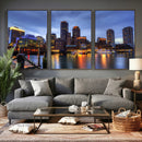 Boston Wall Art Canvas Print, Boston City Downtown Night by MyGreatCanvas | Canvas Wall Art Prints | Photo Prints & Wall Decor