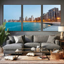 Chicago Wall Art Canvas Print, Chicago City Downtown Night by MyGreatCanvas | Canvas Wall Art Prints | Photo Prints & Wall Decor
