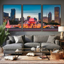 Chicago Wall Art Canvas Print - Chicago City Downtown Night by MyGreatCanvas | Canvas Wall Art Prints | Photo Prints & Wall Decor