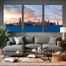 Chicago Wall Art Canvas Print - Chicago City Downtown Night by MyGreatCanvas | Canvas Wall Art Prints | Photo Prints & Wall Decor