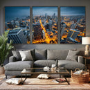Chicago Wall Art Canvas Print - Chicago City Downtown Night by MyGreatCanvas | Canvas Wall Art Prints | Photo Prints & Wall Decor