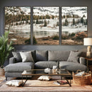 Snowy Mountain Landscape Wall Art Canvas Print, Alpine Pine by MyGreatCanvas | Canvas Wall Art Prints | Photo Prints & Wall Decor