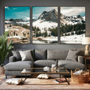 Snowy Mountain Wall Art Canvas Print, Alpine Pine Forest by MyGreatCanvas | Canvas Wall Art Prints | Photo Prints & Wall Decor