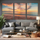 Sunset Beach Wall Art Canvas Print – Soft Coastal by MyGreatCanvas | Canvas Wall Art Prints | Photo Prints & Wall Decor
