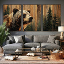 Grizzly Bear Wall Art Canvas Print, Rustic Wildlife Bear by MyGreatCanvas | Canvas Wall Art Prints | Photo Prints & Wall Decor