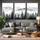 Misty Pine Forest Mountain Landscape Wall Art Canvas Print by MyGreatCanvas | Canvas Wall Art Prints | Photo Prints & Wall Decor