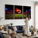 Auburn Stadium Wall Art Canvas Print, College Football Night
