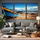 Fishing Boats Wall Art Canvas Print, Coastal Boat Beach by MyGreatCanvas | Canvas Wall Art Prints | Photo Prints & Wall Decor