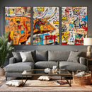 Basquiat Style Bull Graffiti Wall Art Canvas Print, Street by MyGreatCanvas | Canvas Wall Art Prints | Photo Prints & Wall Decor