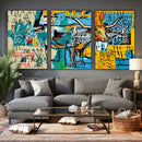 Basquiat Style Bird Bull Graffiti Wall Art Canvas Print, by MyGreatCanvas | Canvas Wall Art Prints | Photo Prints & Wall Decor