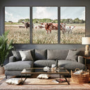 Texas Longhorn Cattle Wall Art Canvas Print, Rustic Ranch by MyGreatCanvas | Canvas Wall Art Prints | Photo Prints & Wall Decor
