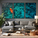 Turquoise Ocean Boat Wall Art Canvas Print by MyGreatCanvas | Canvas Wall Art Prints | Photo Prints & Wall Decor