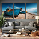 Coastal Fishing Boats Wall Art Canvas Print, Sunset Beach by MyGreatCanvas | Canvas Wall Art Prints | Photo Prints & Wall Decor