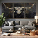Rustic Longhorn Bull Wall Art Canvas Print – Vintage Western by MyGreatCanvas | Canvas Wall Art Prints | Photo Prints & Wall Decor