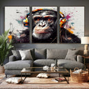 Dj Monkey Wall Art Canvas Print – Colorful Pop Art Banksy by MyGreatCanvas | Canvas Wall Art Prints | Photo Prints & Wall Decor