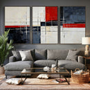 Navy Red Abstract Wall Art Canvas Print, Modern Luxury by MyGreatCanvas | Canvas Wall Art Prints | Photo Prints & Wall Decor
