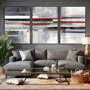 Gray Red Abstract Wall Art Canvas Print, Modern Abstract by MyGreatCanvas | Canvas Wall Art Prints | Photo Prints & Wall Decor