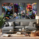 Graffiti Baseball Player Street Art Wall Art Canvas Print by MyGreatCanvas | Canvas Wall Art Prints | Photo Prints & Wall Decor