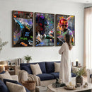 Graffiti Baseball Player Street Art Wall Art Canvas Print