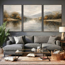 Neutral Abstract River Landscape Wall Art Canvas Print by MyGreatCanvas | Canvas Wall Art Prints | Photo Prints & Wall Decor