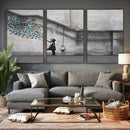 Banksy Girl with Butterflies Street Art Wall Art Canvas by MyGreatCanvas | Canvas Wall Art Prints | Photo Prints & Wall Decor