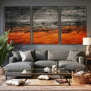 Black Orange Abstract Wall Art Canvas Print Modern Textured by MyGreatCanvas | Canvas Wall Art Prints | Photo Prints & Wall Decor