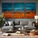Teal Orange Abstract Wall Art Canvas Print Modern Large by MyGreatCanvas | Canvas Wall Art Prints | Photo Prints & Wall Decor