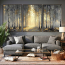 Abstract Birch Forest Wall Art Canvas Print – Modern Gold by MyGreatCanvas | Canvas Wall Art Prints | Photo Prints & Wall Decor