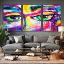 Colorful Abstract Face Wall Art Canvas Print – Modern Pop by MyGreatCanvas | Canvas Wall Art Prints | Photo Prints & Wall Decor