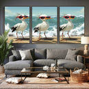 Funny Seagull Wall Art Canvas Print Beach Birds With by MyGreatCanvas | Canvas Wall Art Prints | Photo Prints & Wall Decor