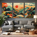 Yayoi Kusama Boho Mountain Landscape Large Wall Art, by MyGreatCanvas | Canvas Wall Art Prints | Photo Prints & Wall Decor