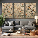 Vintage Birds and Flowers Wall Art Canvas Print, Botanical by MyGreatCanvas | Canvas Wall Art Prints | Photo Prints & Wall Decor