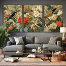 Vintage Birds and Flowers Wall Art Canvas Print, Botanical by MyGreatCanvas | Canvas Wall Art Prints | Photo Prints & Wall Decor