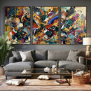 Geometric Abstract Wall Art Canvas Print, Orange Blue by MyGreatCanvas | Canvas Wall Art Prints | Photo Prints & Wall Decor