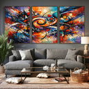 Geometric Abstract Wall Art Canvas Print, Orange Blue by MyGreatCanvas | Canvas Wall Art Prints | Photo Prints & Wall Decor