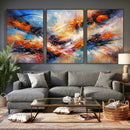Lyrical Abstraction Wall Art Canvas Print, Orange Blue by MyGreatCanvas | Canvas Wall Art Prints | Photo Prints & Wall Decor