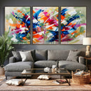 Geometric Abstract Wall Art Canvas Print, Orange Blue by MyGreatCanvas | Canvas Wall Art Prints | Photo Prints & Wall Decor