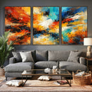 Lyrical Abstract Wall Art Canvas Print, Orange Blue Abstract by MyGreatCanvas | Canvas Wall Art Prints | Photo Prints & Wall Decor