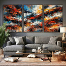 Lyrical Abstrac Wall Art Canvas Print, Orange Blue Abstract by MyGreatCanvas | Canvas Wall Art Prints | Photo Prints & Wall Decor
