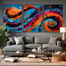 Geometric Abstract Wall Art Canvas Print, Orange Blue by MyGreatCanvas | Canvas Wall Art Prints | Photo Prints & Wall Decor