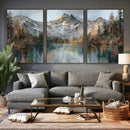 Drip Style Forest Lake Gold Art — Abstract Expressionist by MyGreatCanvas | Canvas Wall Art Prints | Photo Prints & Wall Decor