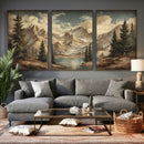 Drip Style Forest Lake Gold Art — Abstract Expressionist by MyGreatCanvas | Canvas Wall Art Prints | Photo Prints & Wall Decor