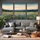 Wildflower Meadow Oil Painting Canvas — Daisy Lavender